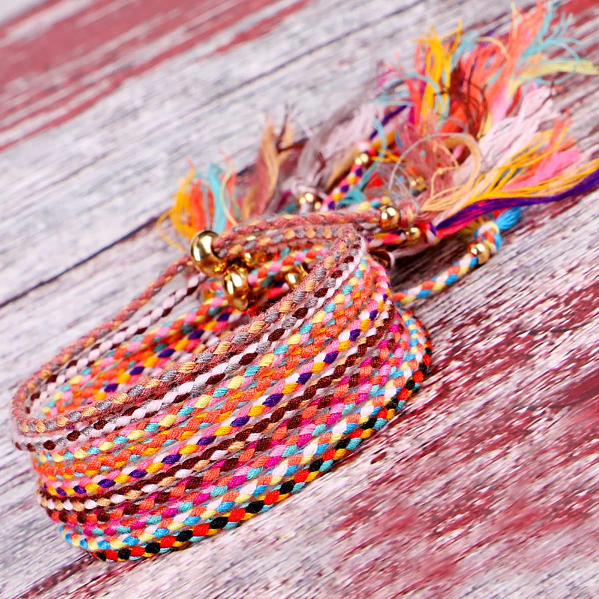 yfstyle 12Pcs Summer Beach Surfer Wave Bracelets Adjustable Handmade Waterproof Braided String Beaded Anklets Starfish Turtle Infinity Ankle Bracelet for Women Girls Boho Jewelry for Summer-B - Image 2